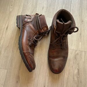 ALDO Brown Leather Ankle Boots Men’s Sz 11